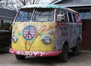 classic hippie van